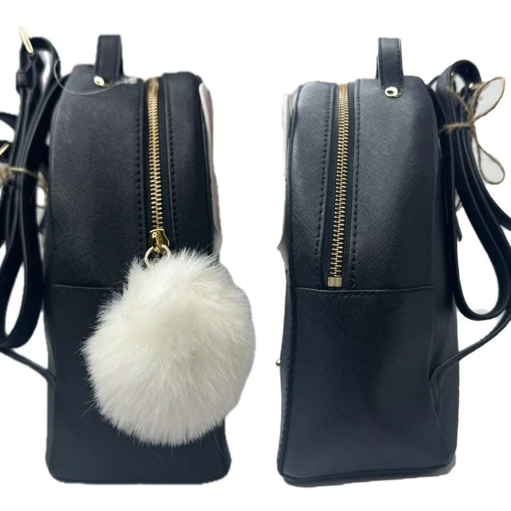 Kate Spade Hop To It Rabbit Sammi Bunny Easter Black Mini Backpack Bag